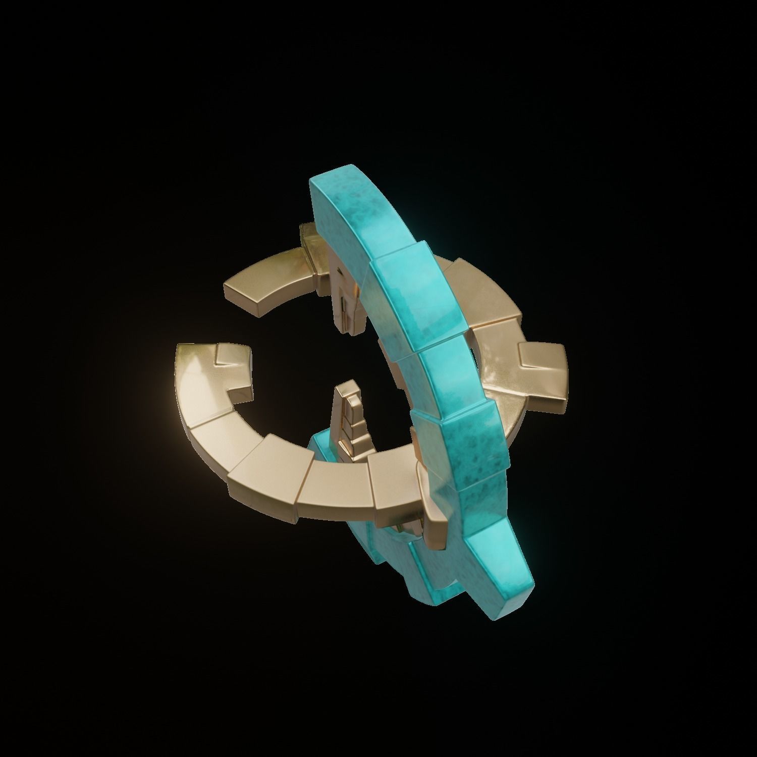 ZELDA ZONAI CHARGE WITH BASE 3D print model_12