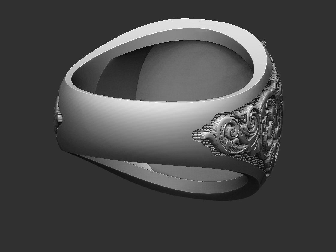 Saint Michael the Archangel Ring 3D print model_20