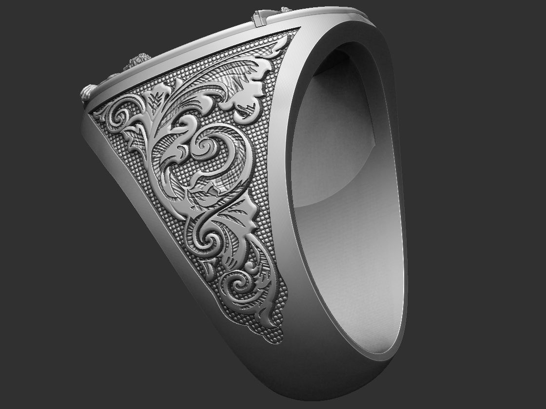 Saint Michael the Archangel Ring 3D print model_12