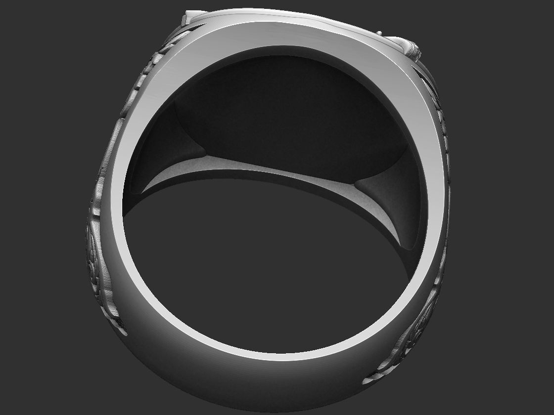 Saint Michael the Archangel Ring 3D print model_11
