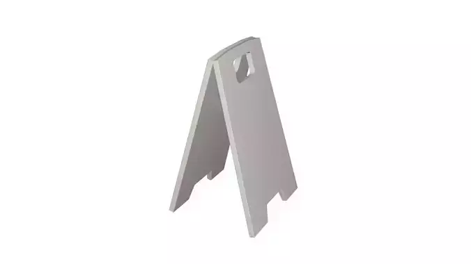 Industrial sign Low-poly 3D model