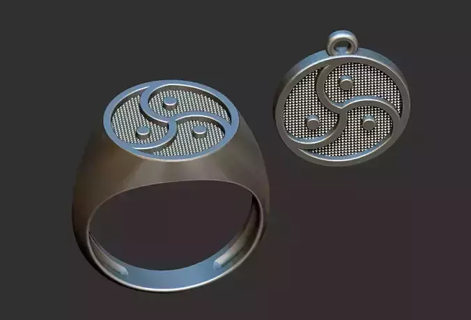 Yin Yang Triple - Tomoe 3D print model