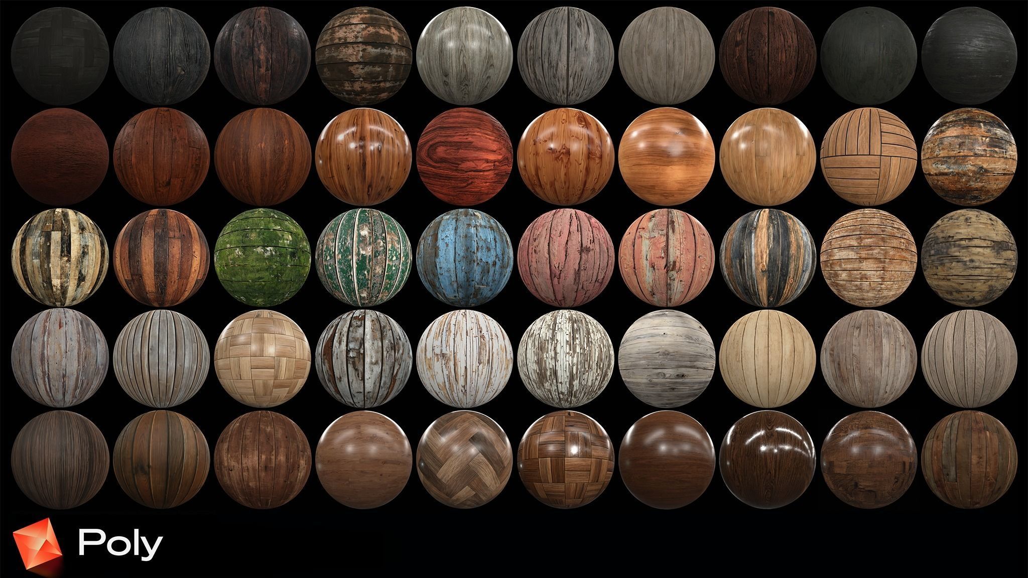 50 Realistic Wood Material Pack - PBR Textures Texture_1