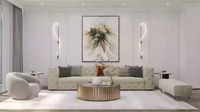 Modern Livingroom-04 3D model