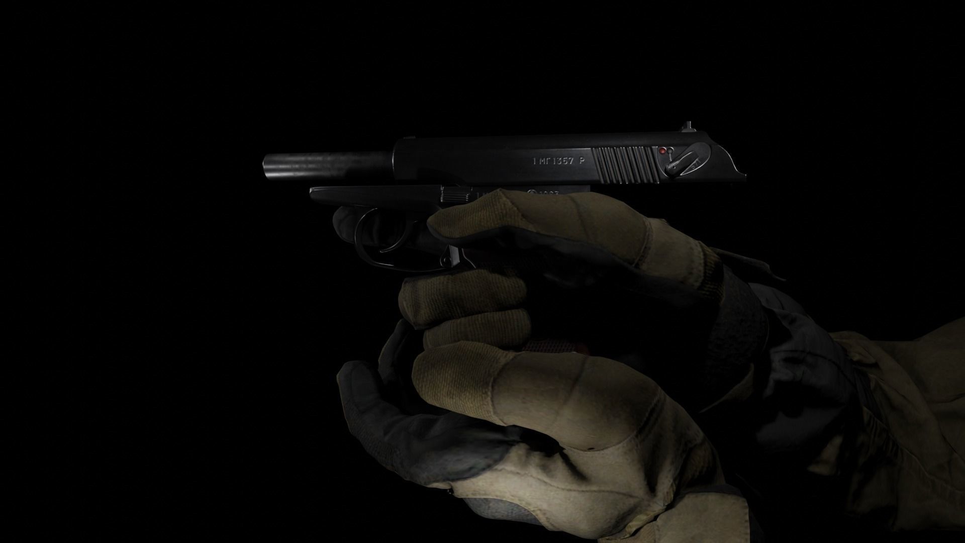 FPS Arms and Makarov Model rig and Animations Low-poly 3D model_5