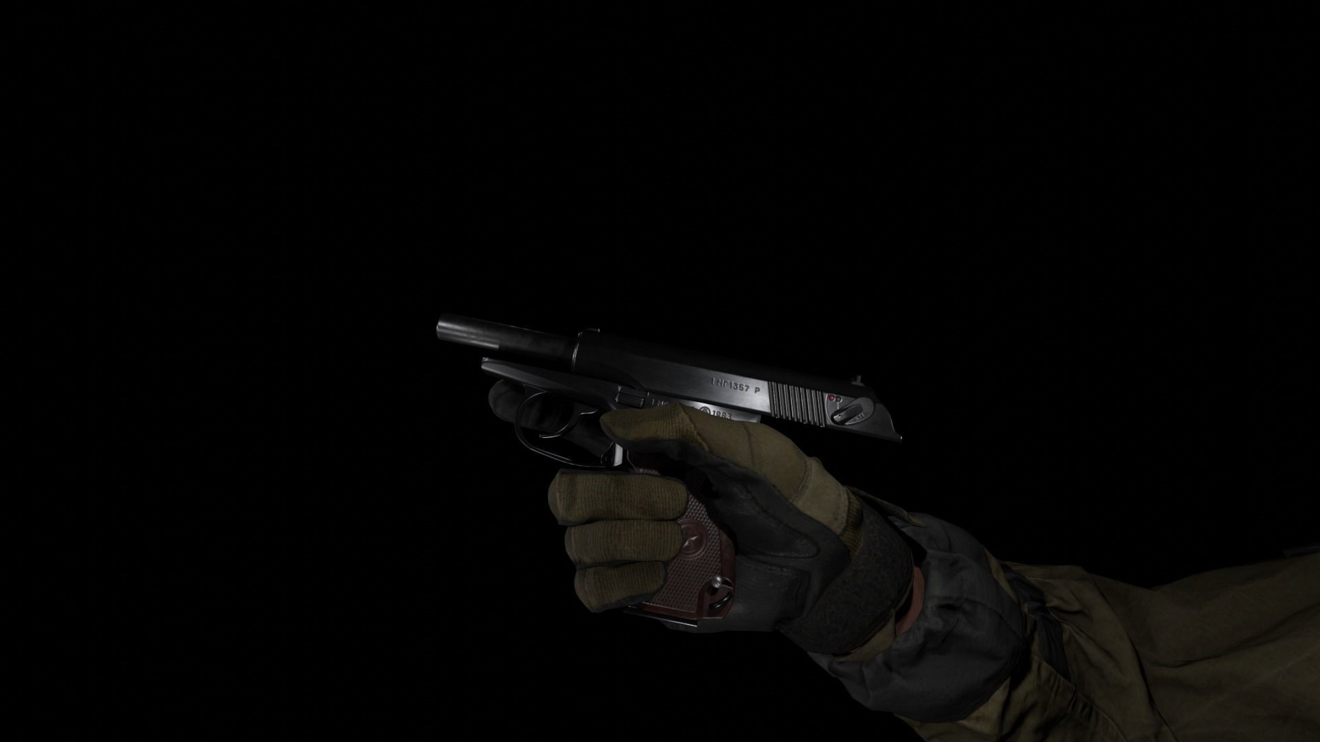 FPS Arms and Makarov Model rig and Animations Low-poly 3D model_4