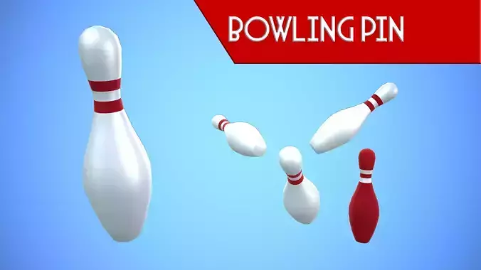BOWLING PIN CARTOON STYLIZED
