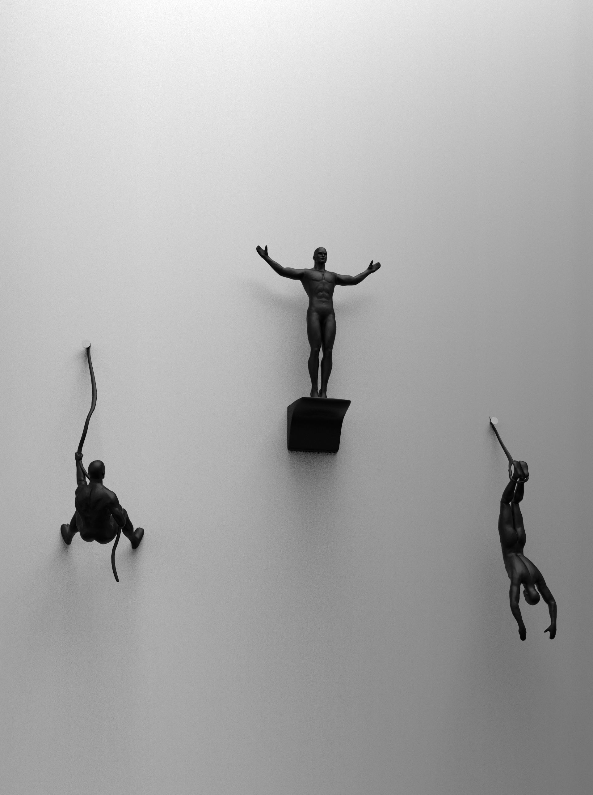 Wall Decor Set of 6 Sculptures 3D print model_4
