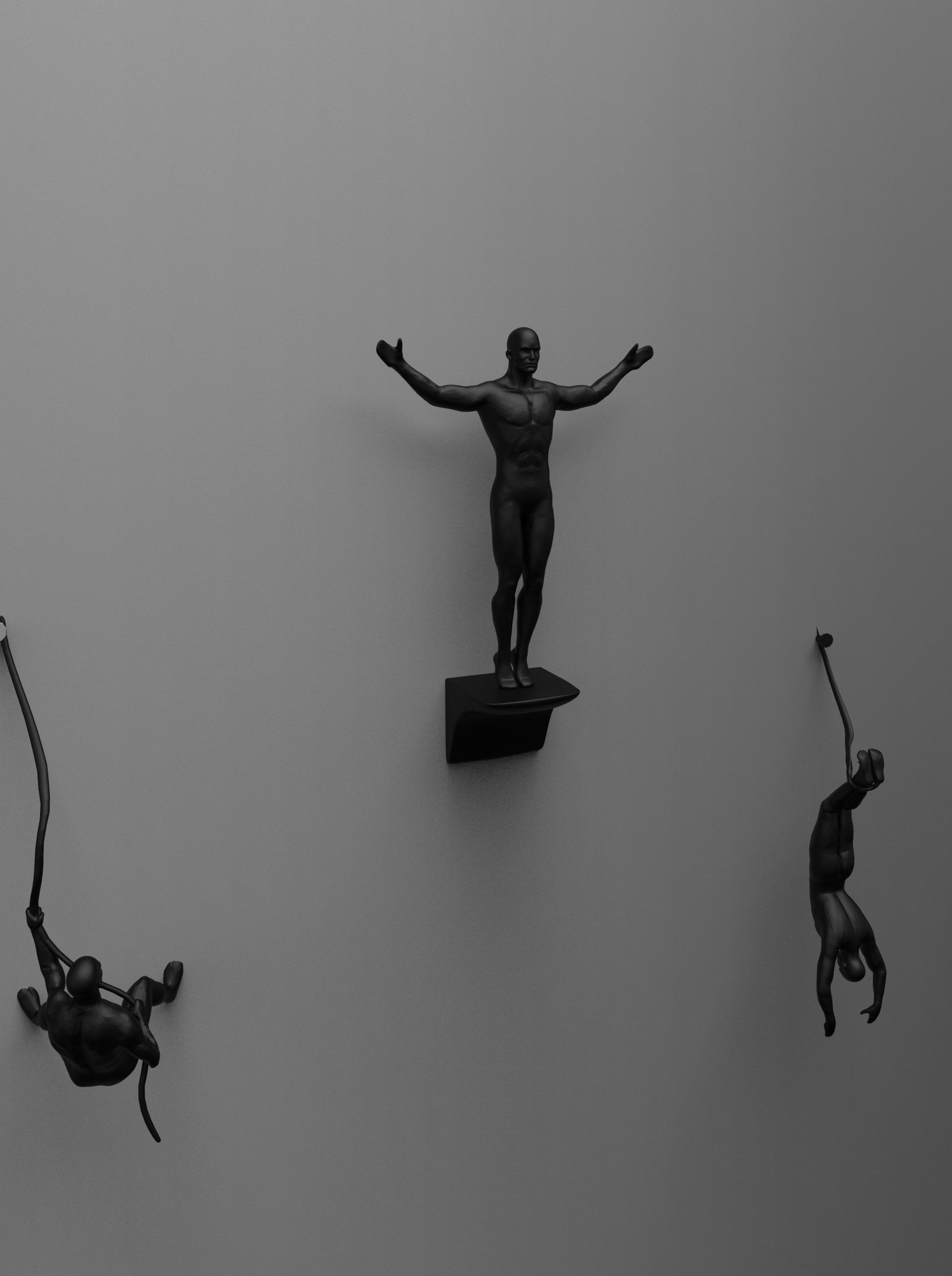 Wall Decor Set of 6 Sculptures 3D print model_6