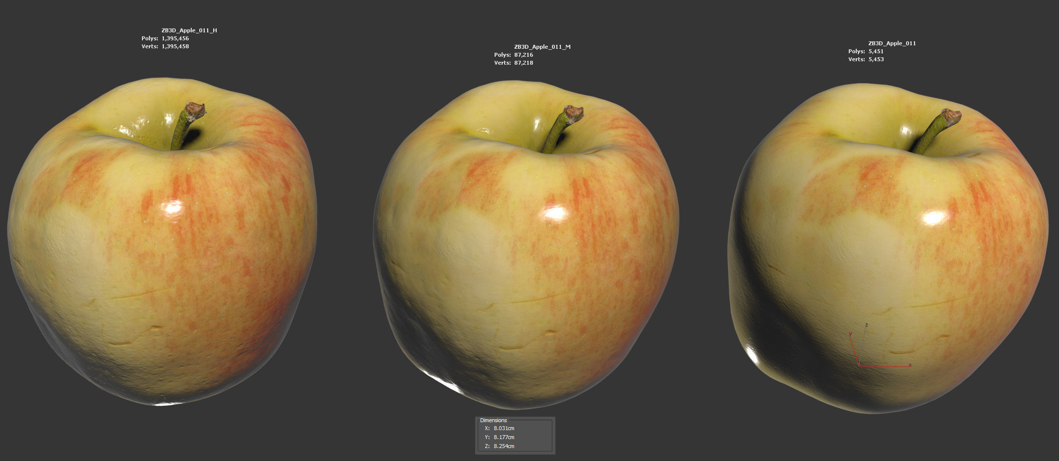 Apple 3D model_5