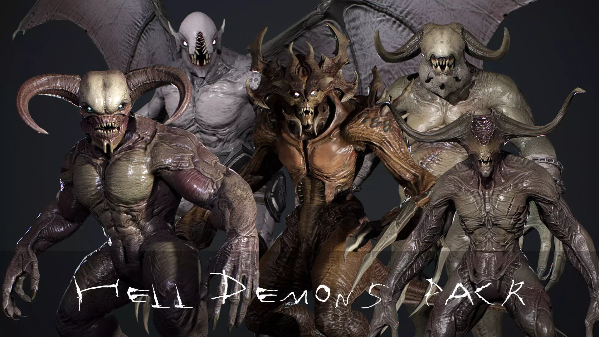 Hell Demons Pack 3D Model Collection_0