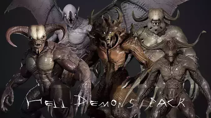 Hell Demons Pack 3D Model Collection