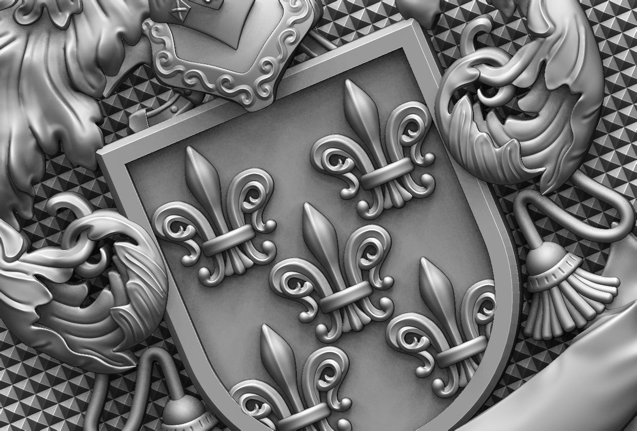 Coat of Arms Family Ring 3D print model_14