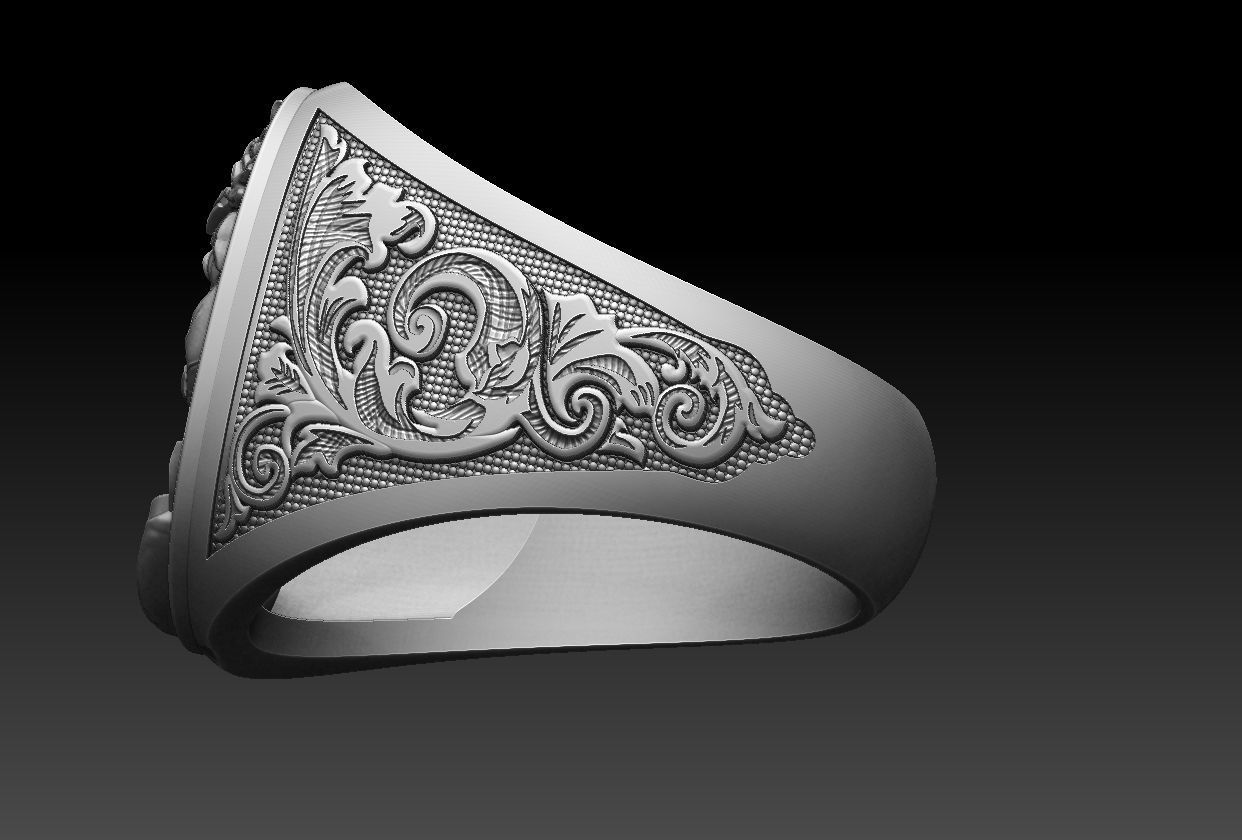 Coat of Arms Family Ring 3D print model_16