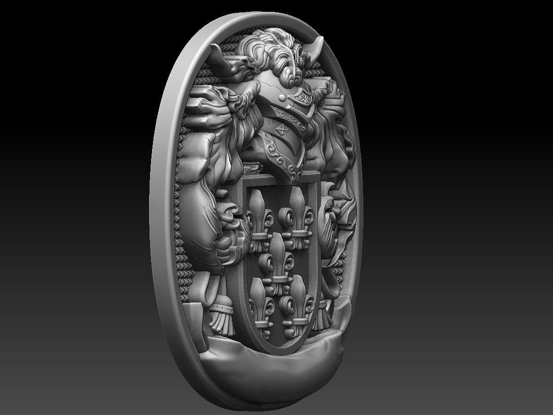 Coat of Arms Family Ring 3D print model_12