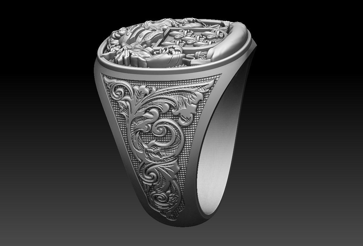 Coat of Arms Family Ring 3D print model_2
