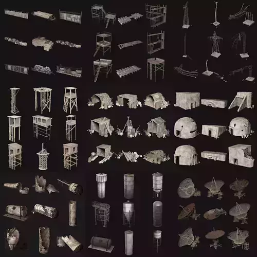 POST APO BUILDER CONSTRUCTIONS DESTROYED SURVIVAL COLLECTION 