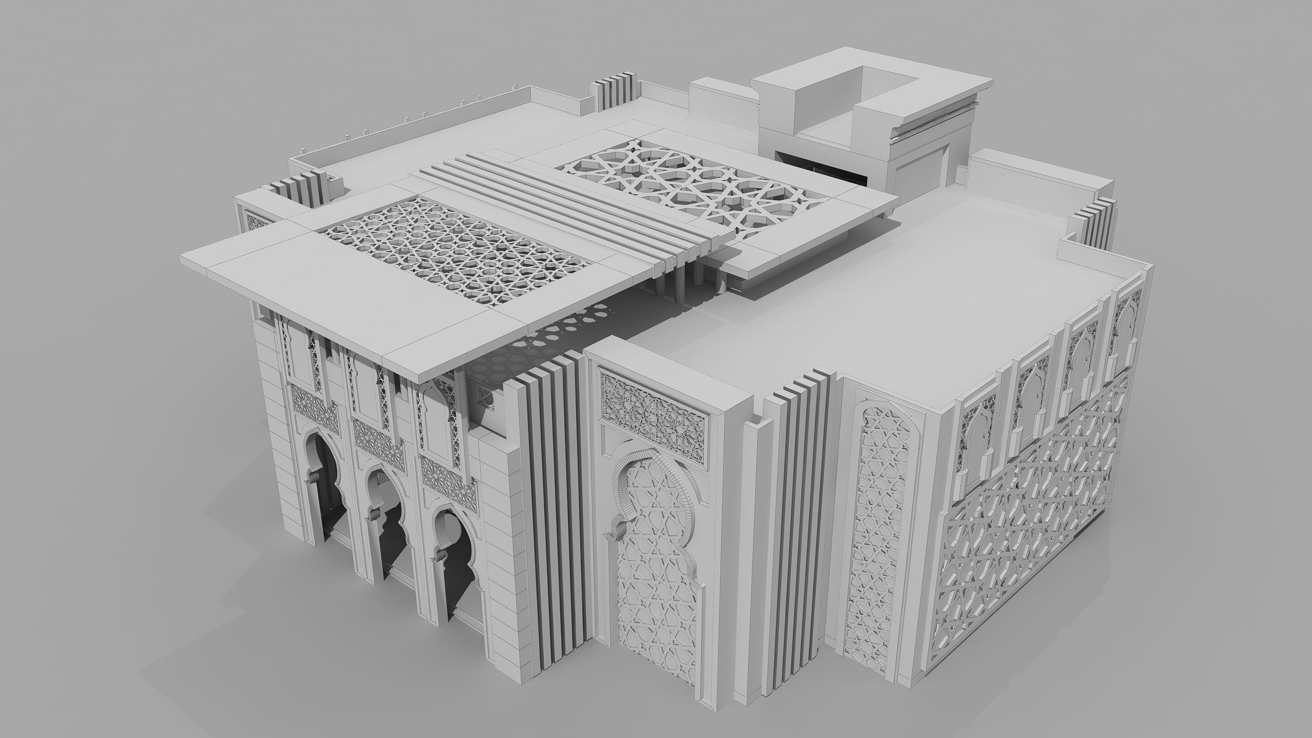 0164 - Islamic Facade Building 3D model | CGTrader
