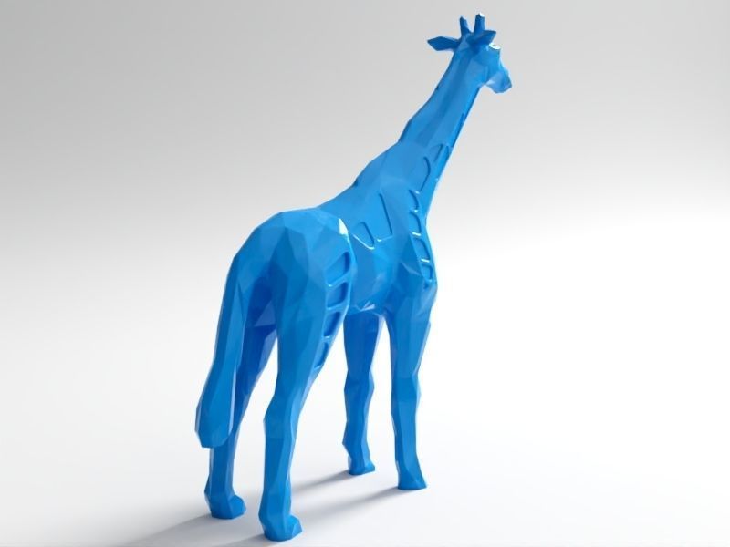 Polygon Giraffe  3D print model_3