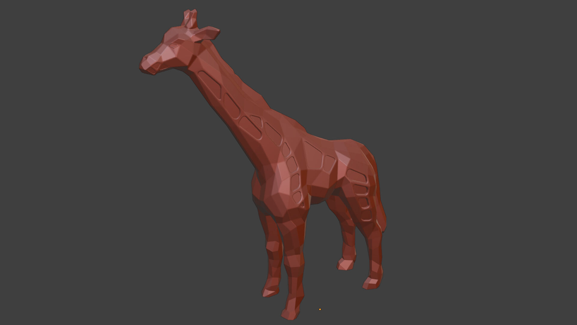 Polygon Giraffe  3D print model_7