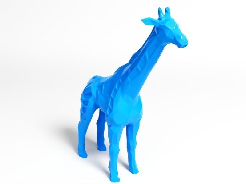 Polygon Giraffe  3D print model_5