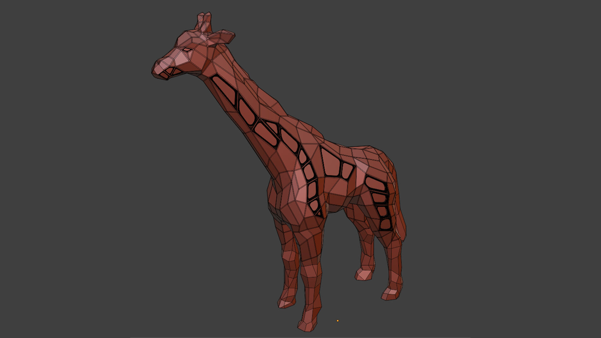 Polygon Giraffe  3D print model_6