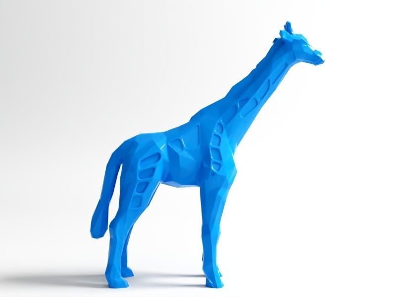 Polygon Giraffe  3D print model_4