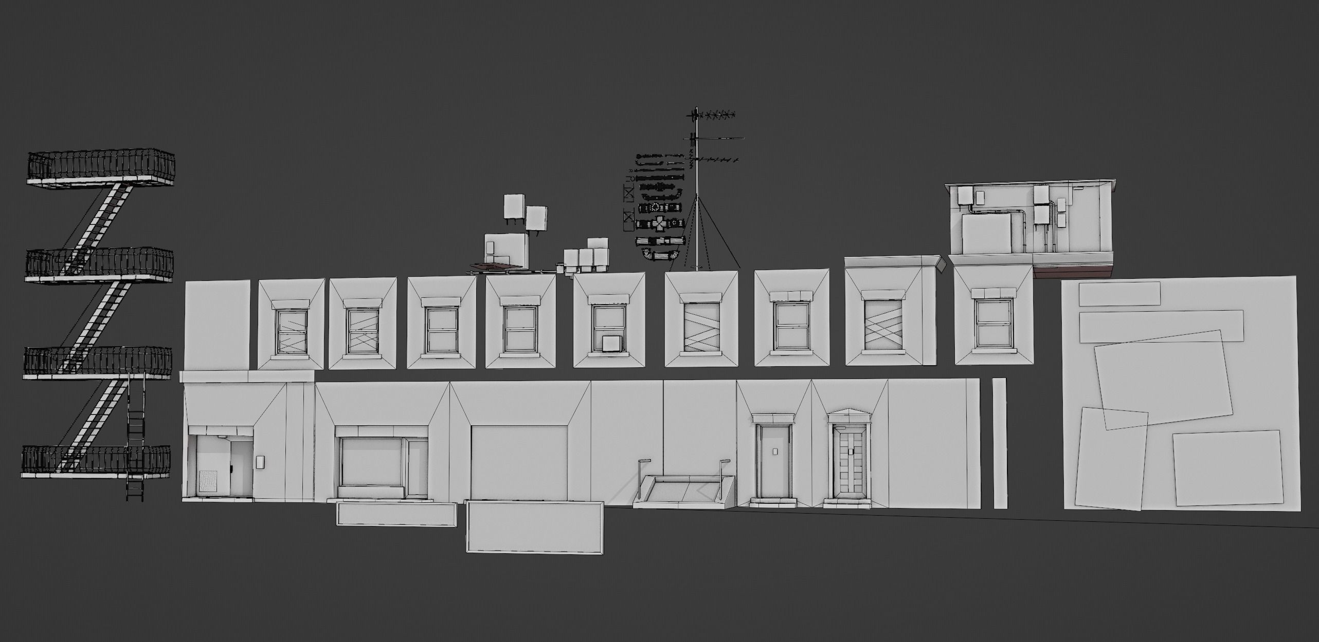 3D model Old city street Assets VR / AR / low-poly | CGTrader