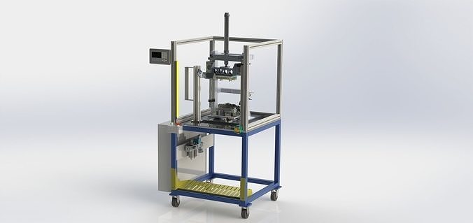 SEMI-AUTOMATIC BUTTONS INSERTION STATION 3D model