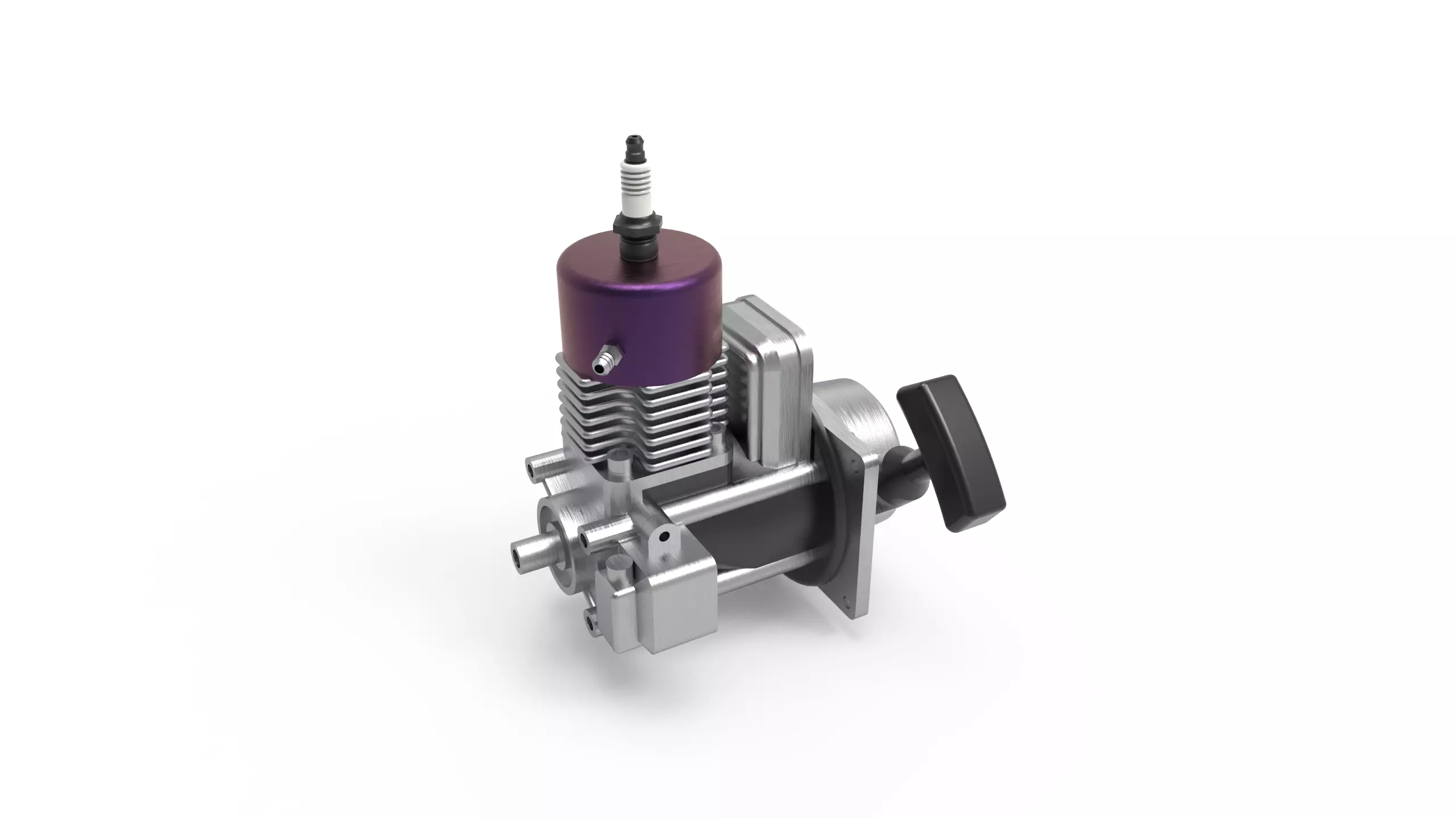 2 Stroke Gasoline Engine 3D model