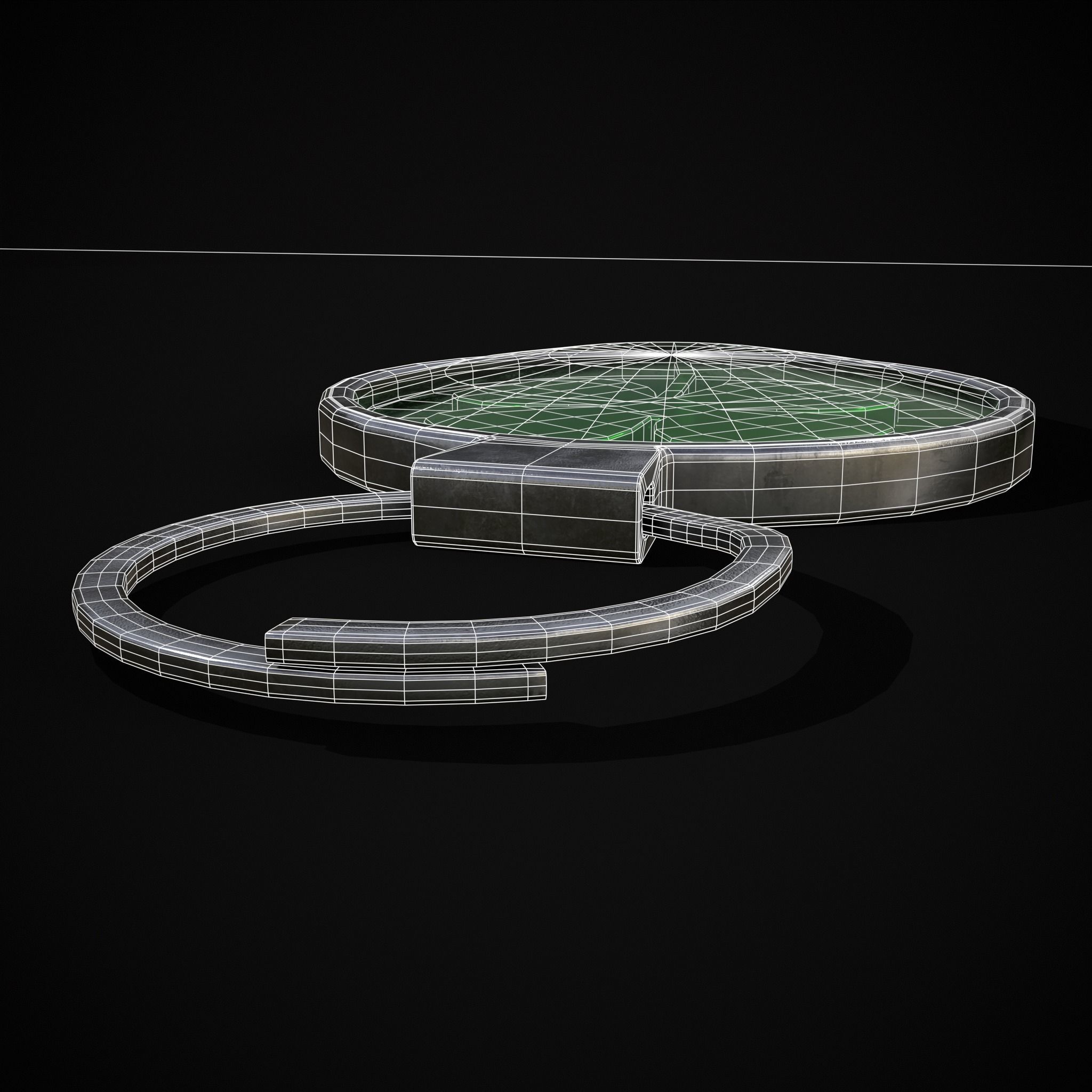 Clover Key Ring Low-poly 3D model_12