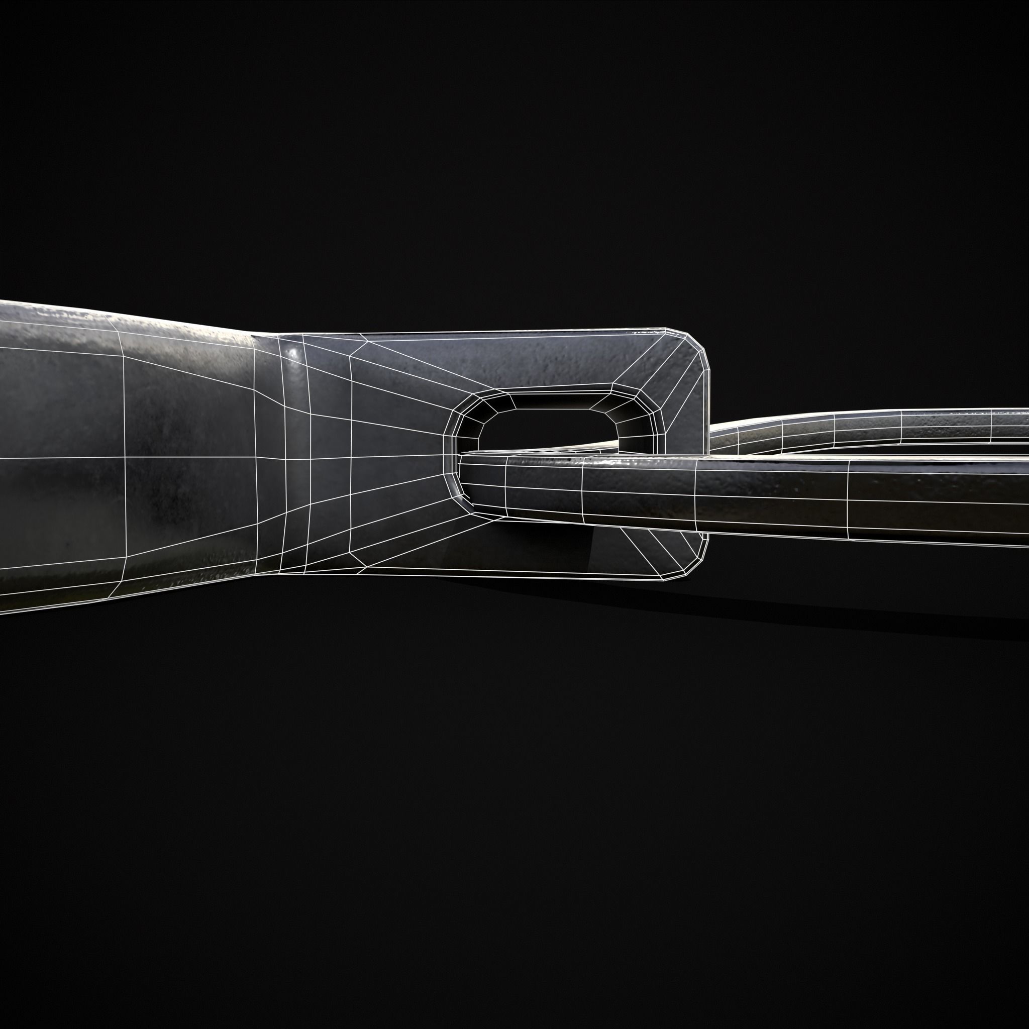 Clover Key Ring Low-poly 3D model_32