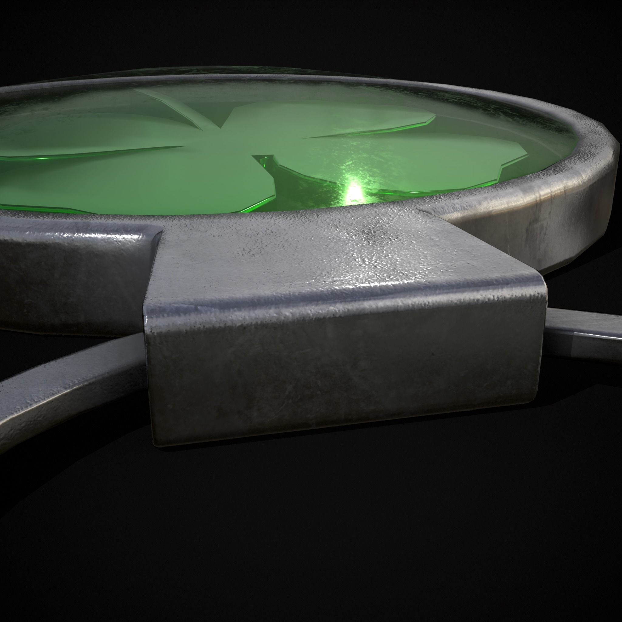 Clover Key Ring Low-poly 3D model_29