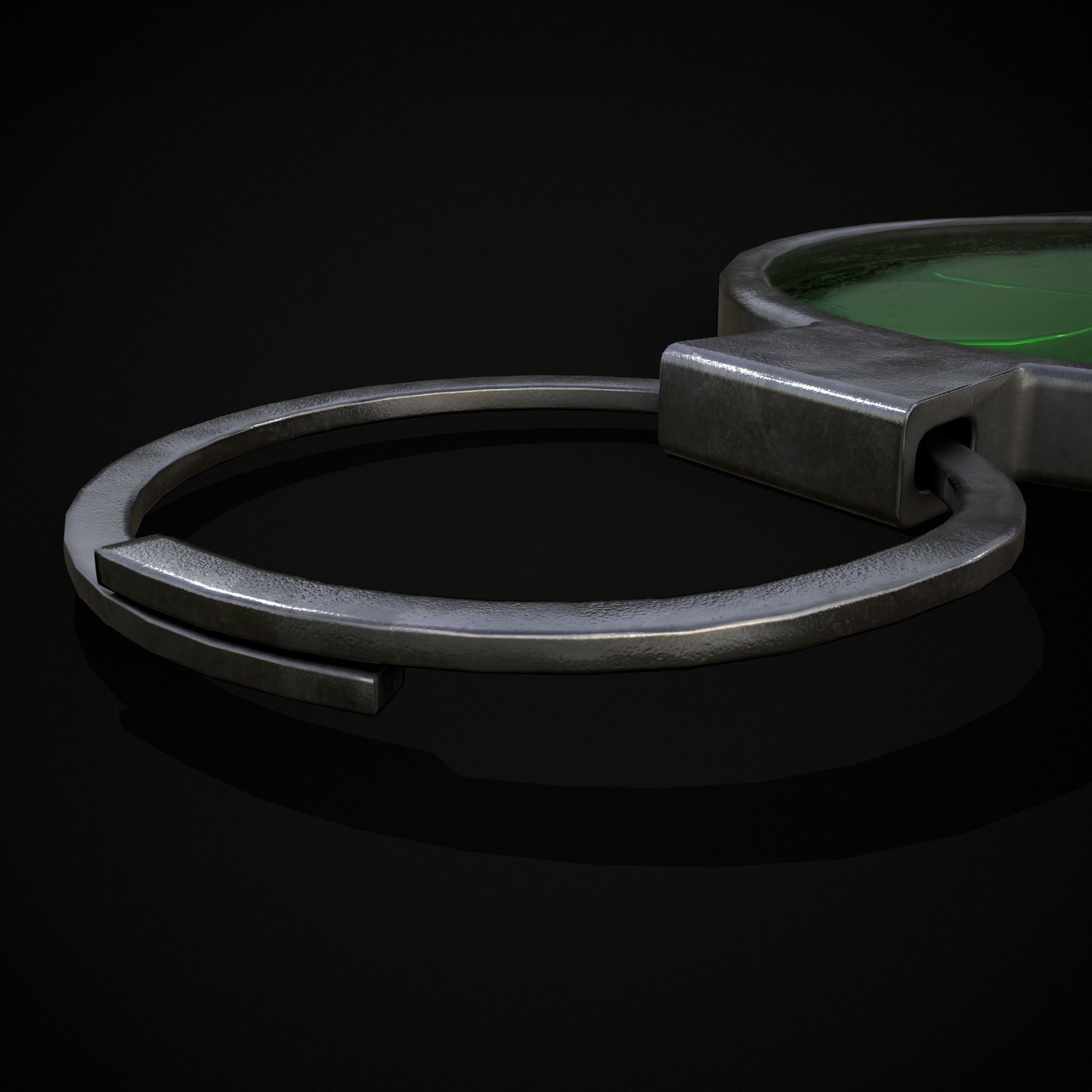 Clover Key Ring Low-poly 3D model_27