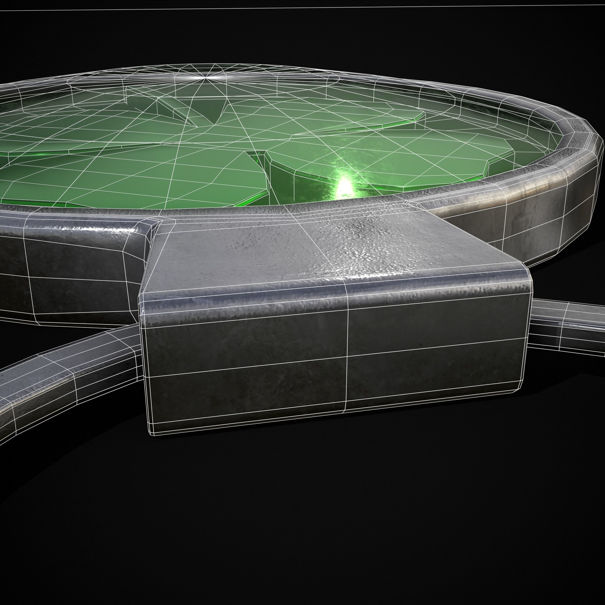 Clover Key Ring Low-poly 3D model_30