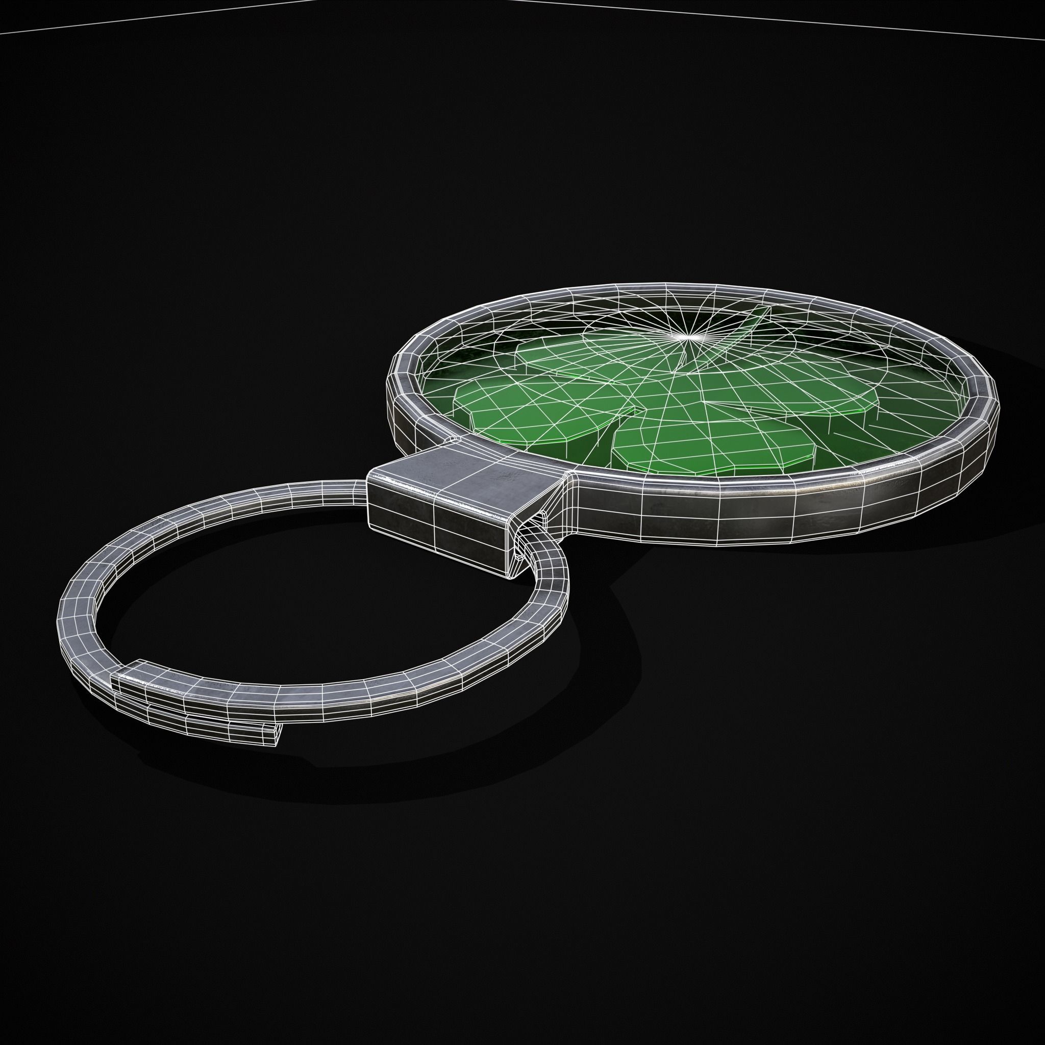 Clover Key Ring Low-poly 3D model_22
