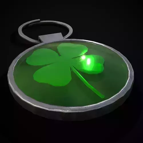 Clover Key Ring Low-poly 3D model