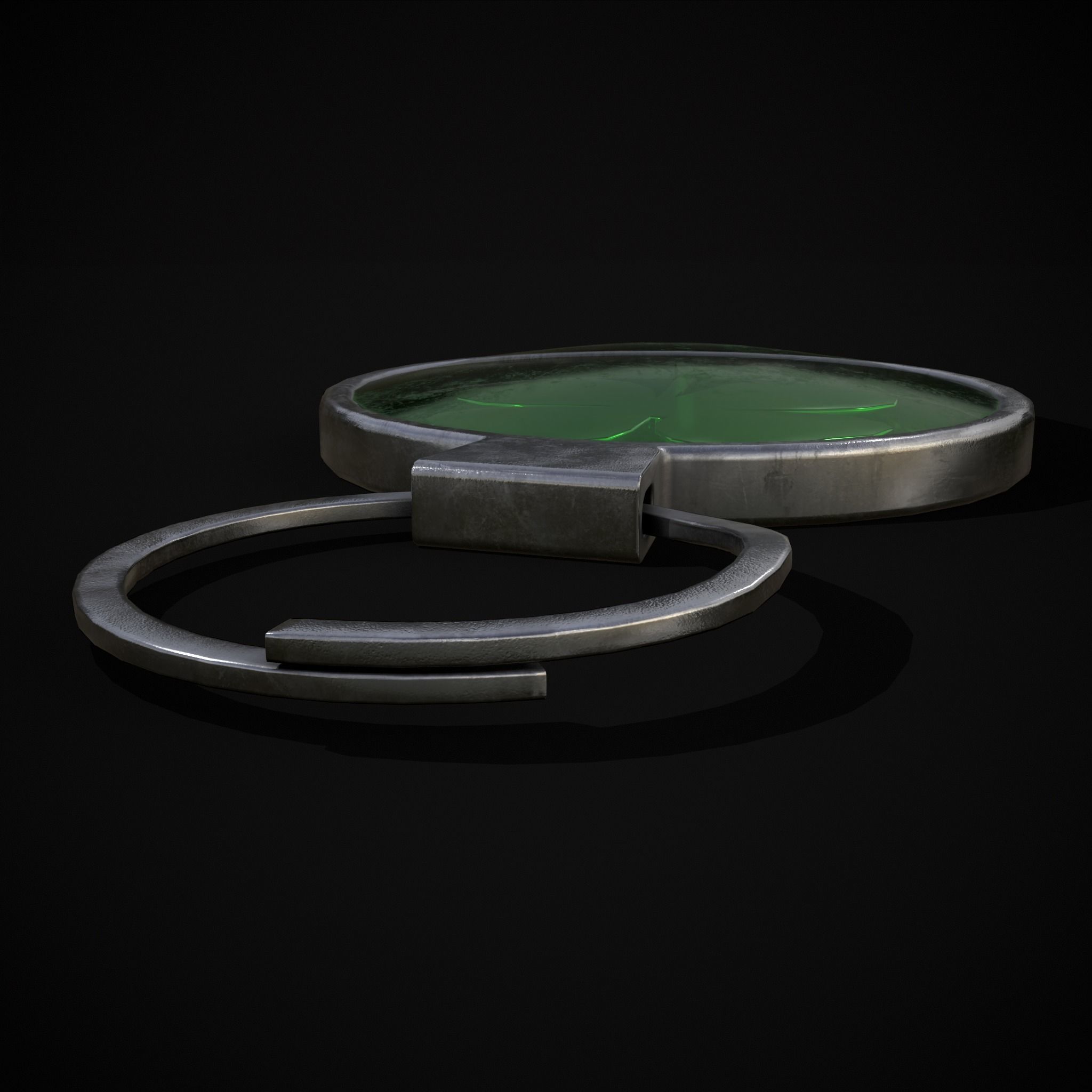 Clover Key Ring Low-poly 3D model_11