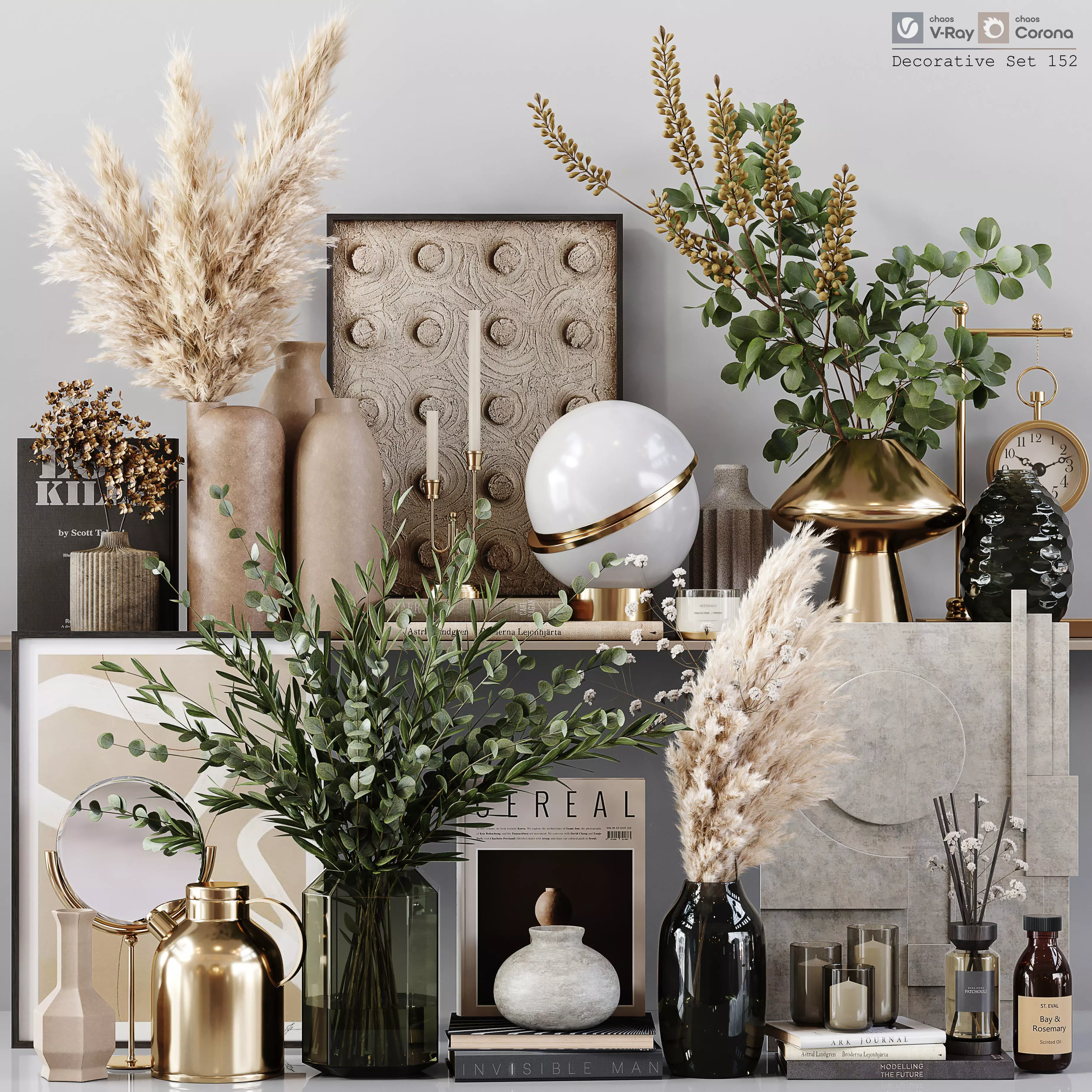3D model Decorative Set 152 VR / AR / low-poly | CGTrader