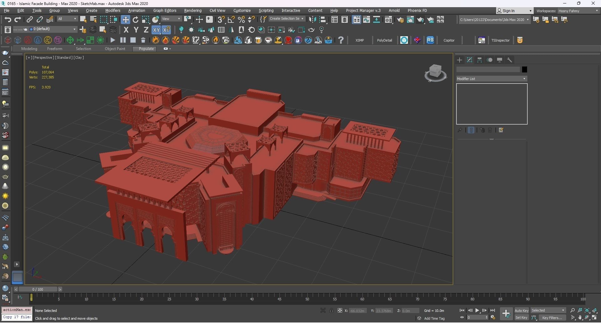 0165 - Islamic Facade Building 3D model_24