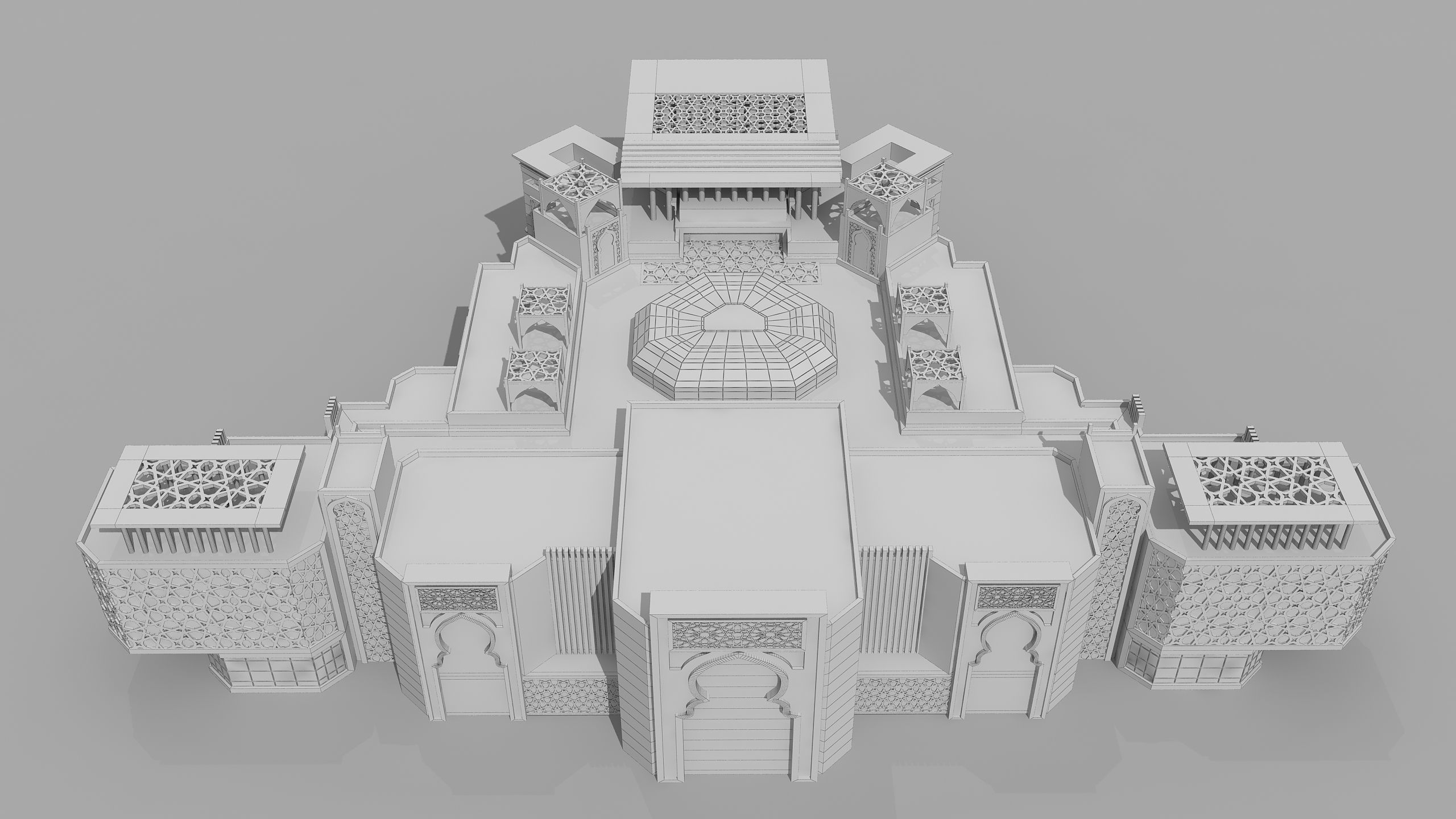 0165 - Islamic Facade Building 3D model_21