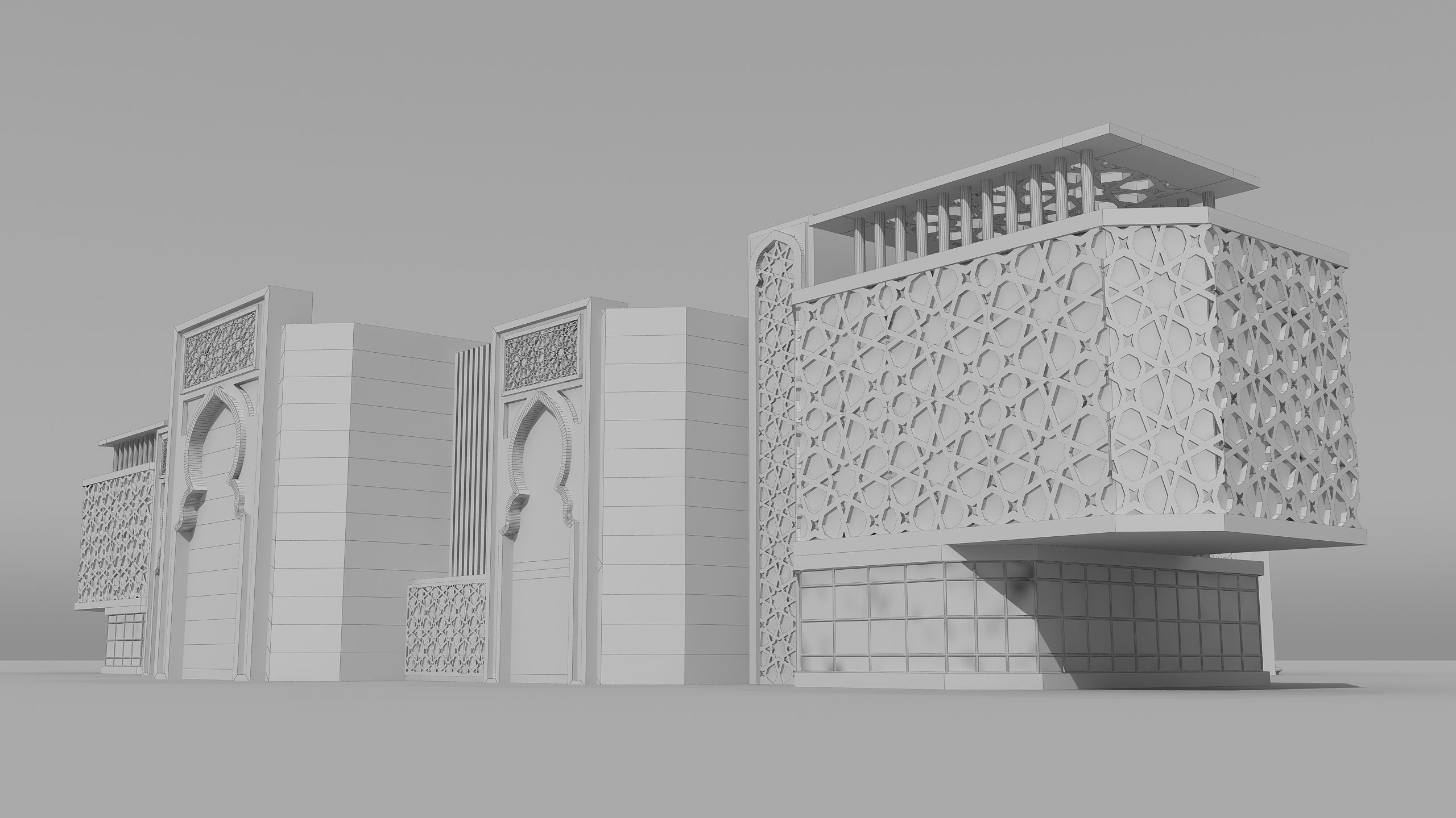 0165 - Islamic Facade Building 3D model_18
