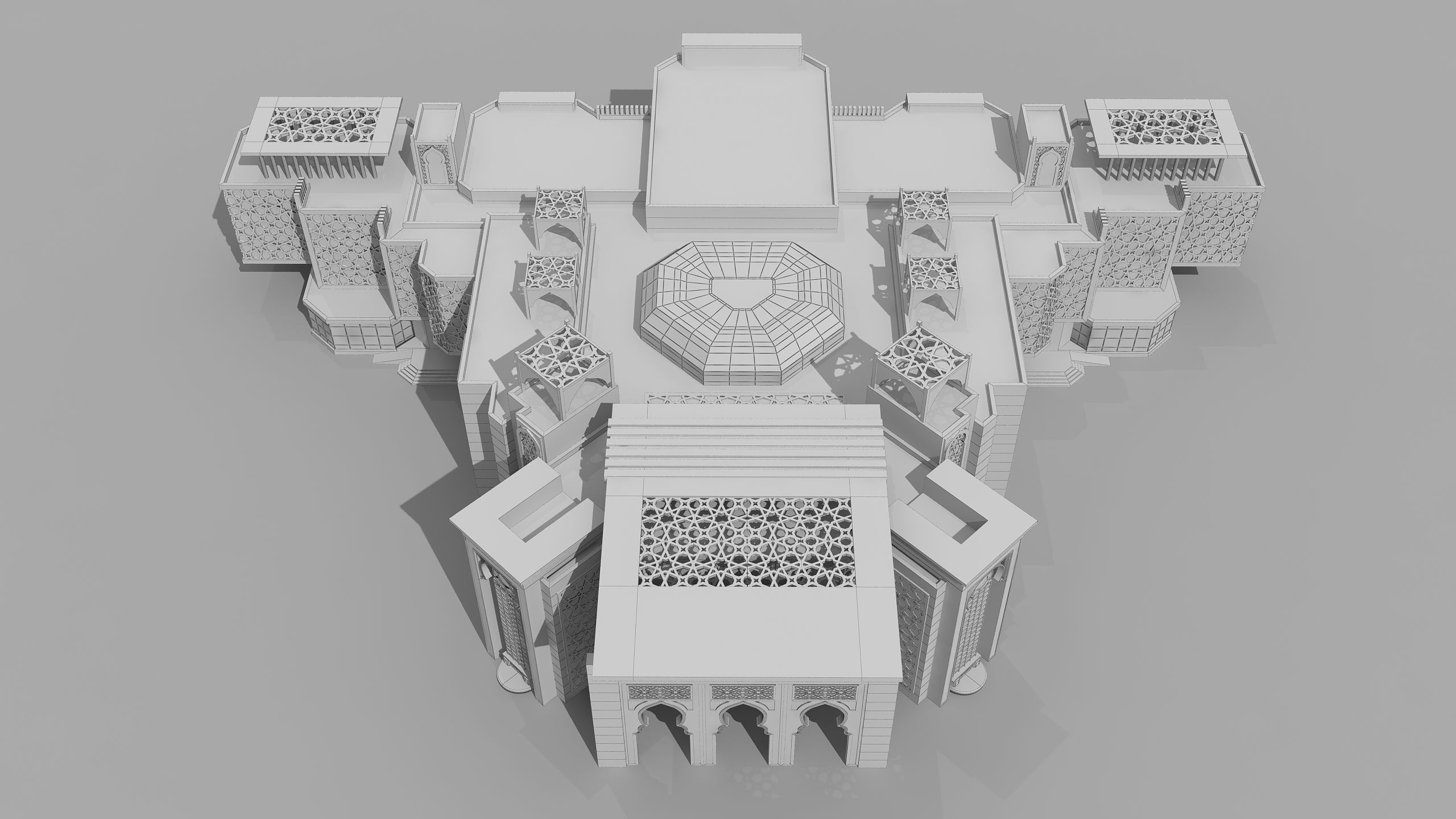 0165 - Islamic Facade Building 3D model_20