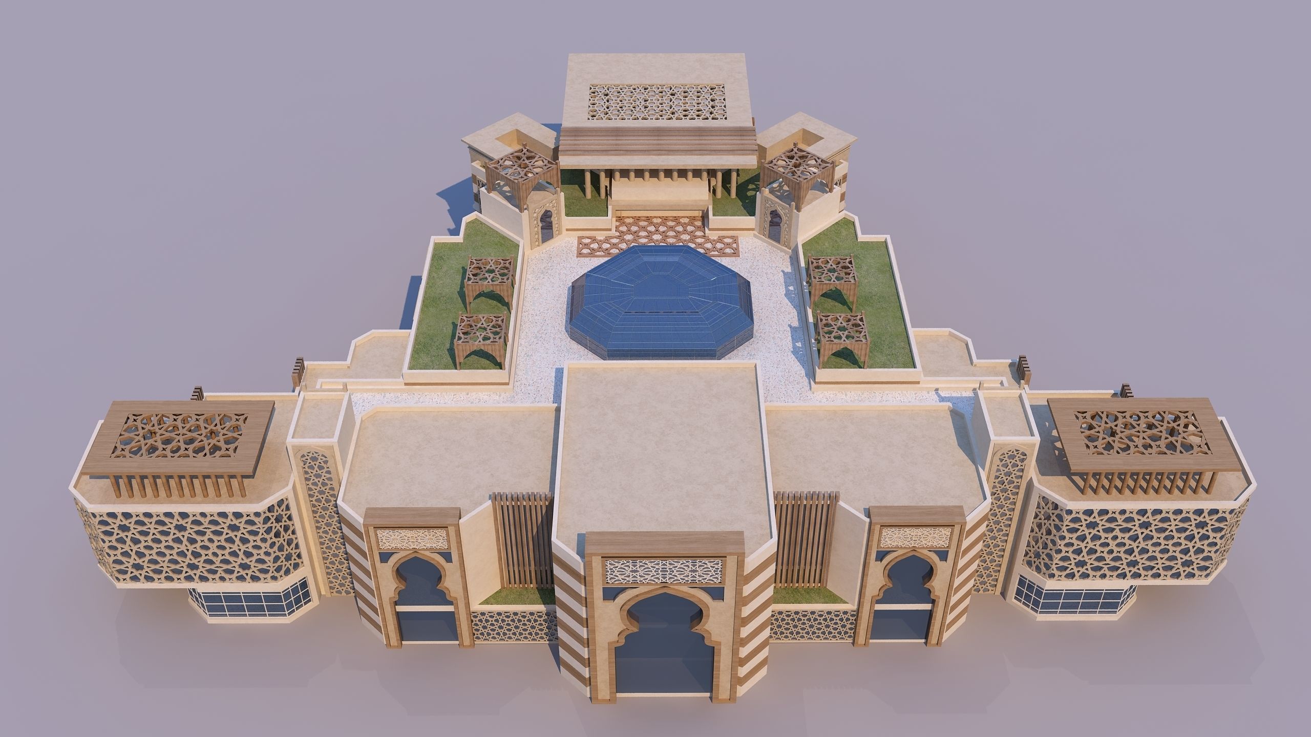 0165 - Islamic Facade Building 3D model_10