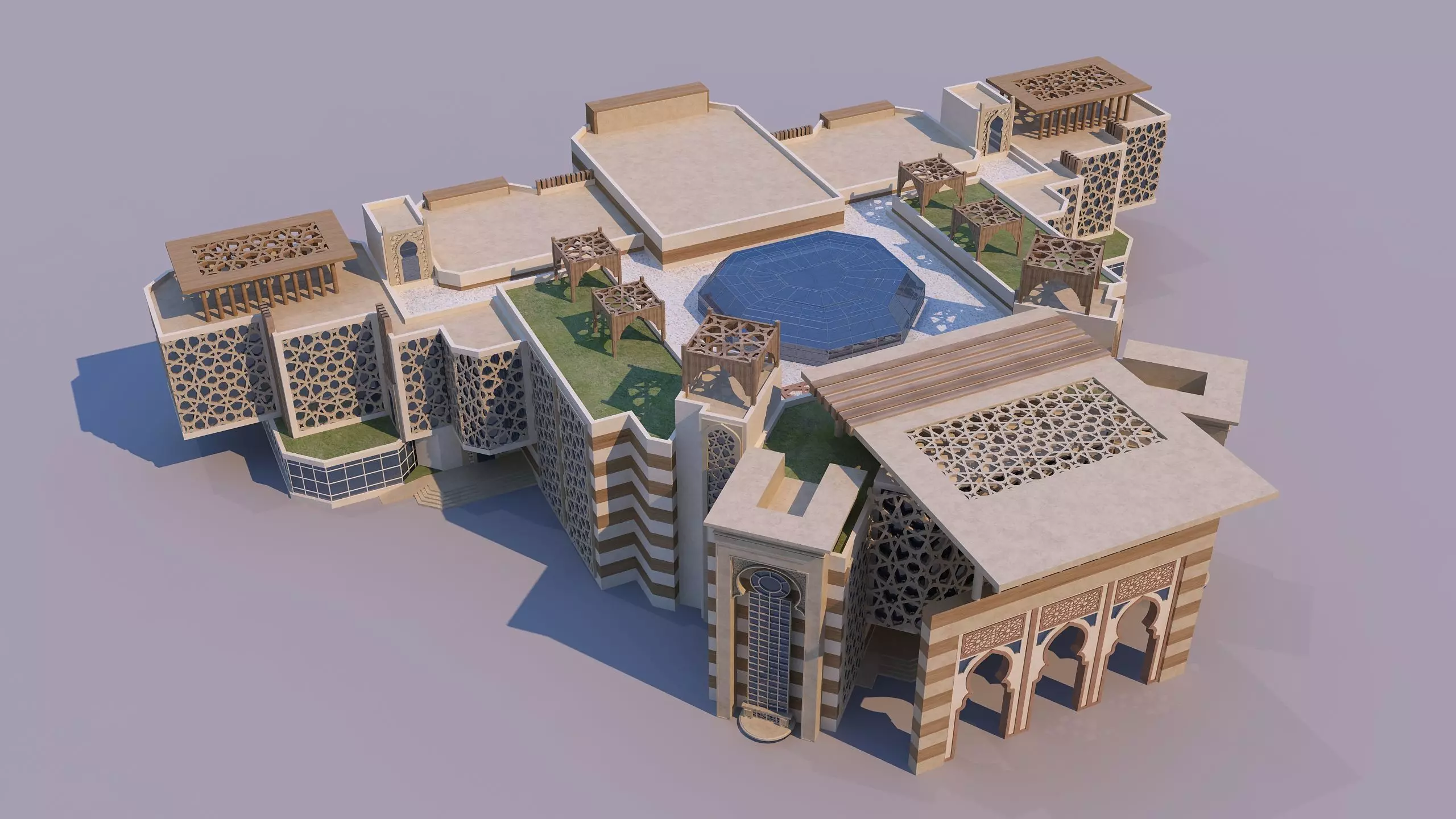 0165 - Islamic Facade Building 3D model_0