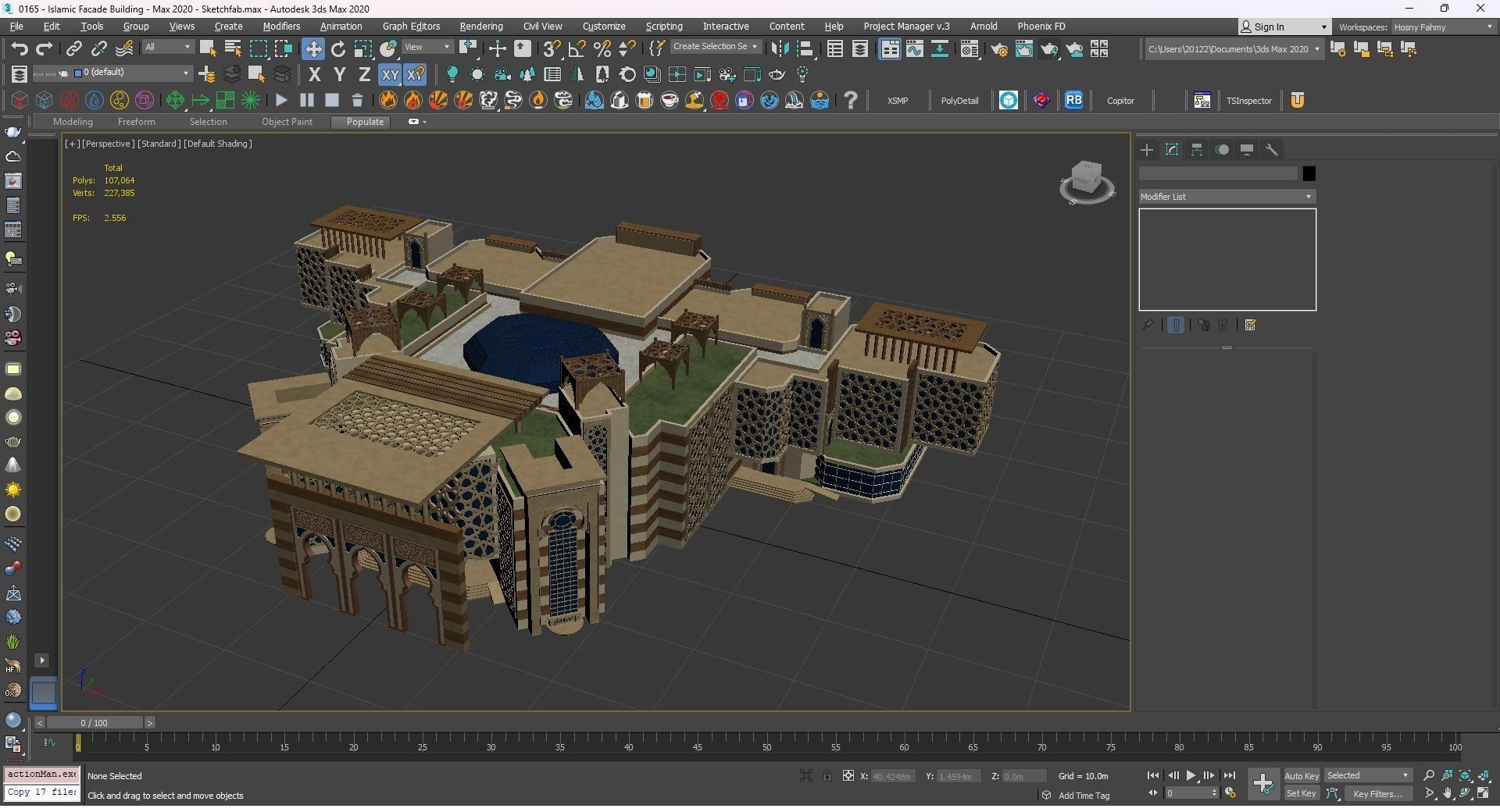 0165 - Islamic Facade Building 3D model_22