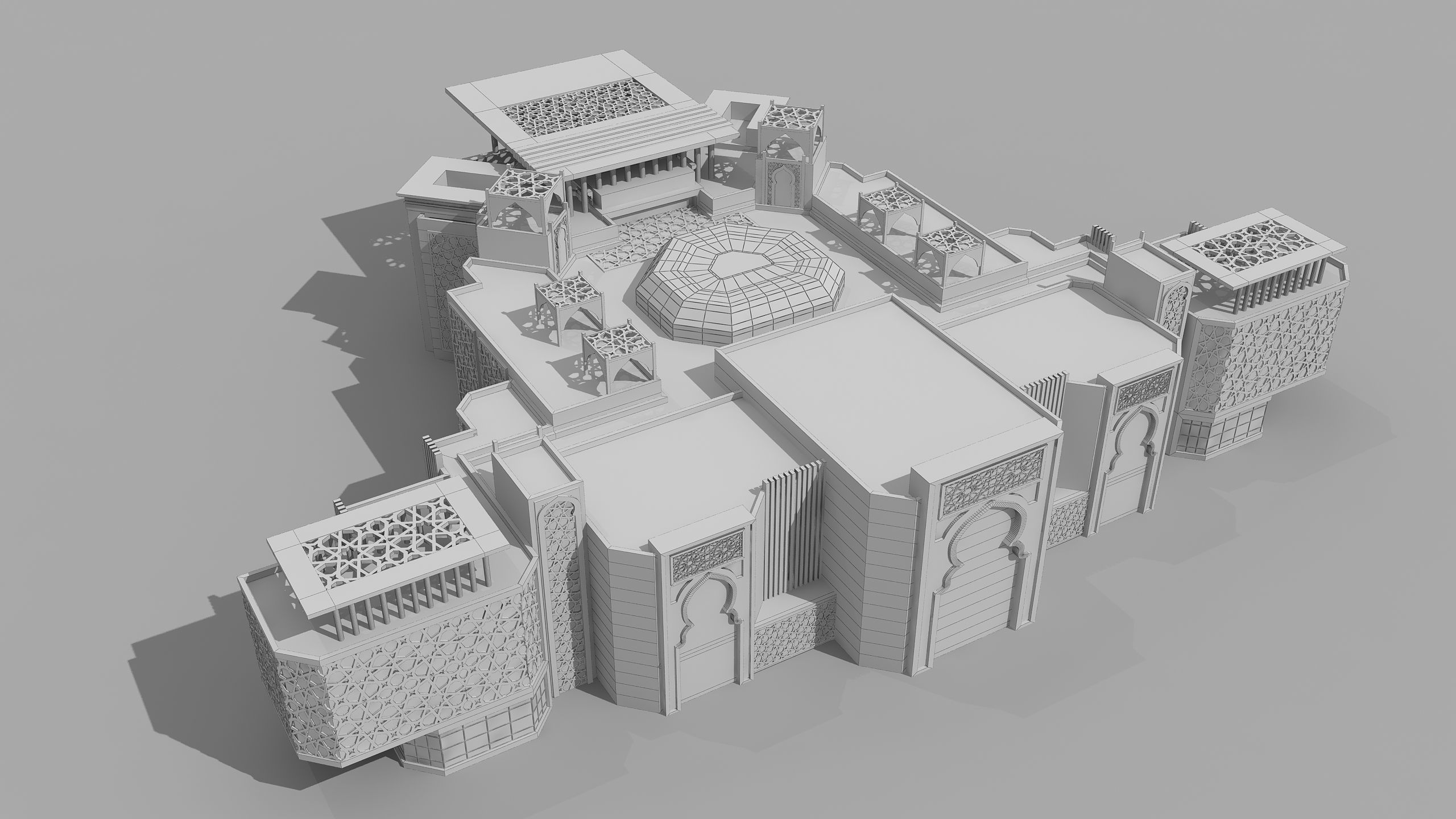 0165 - Islamic Facade Building 3D model_13