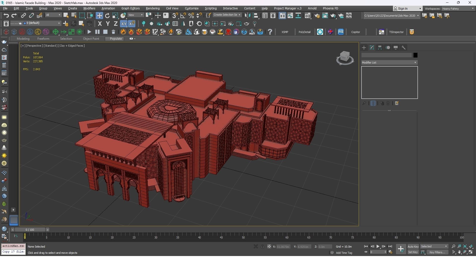 0165 - Islamic Facade Building 3D model_25