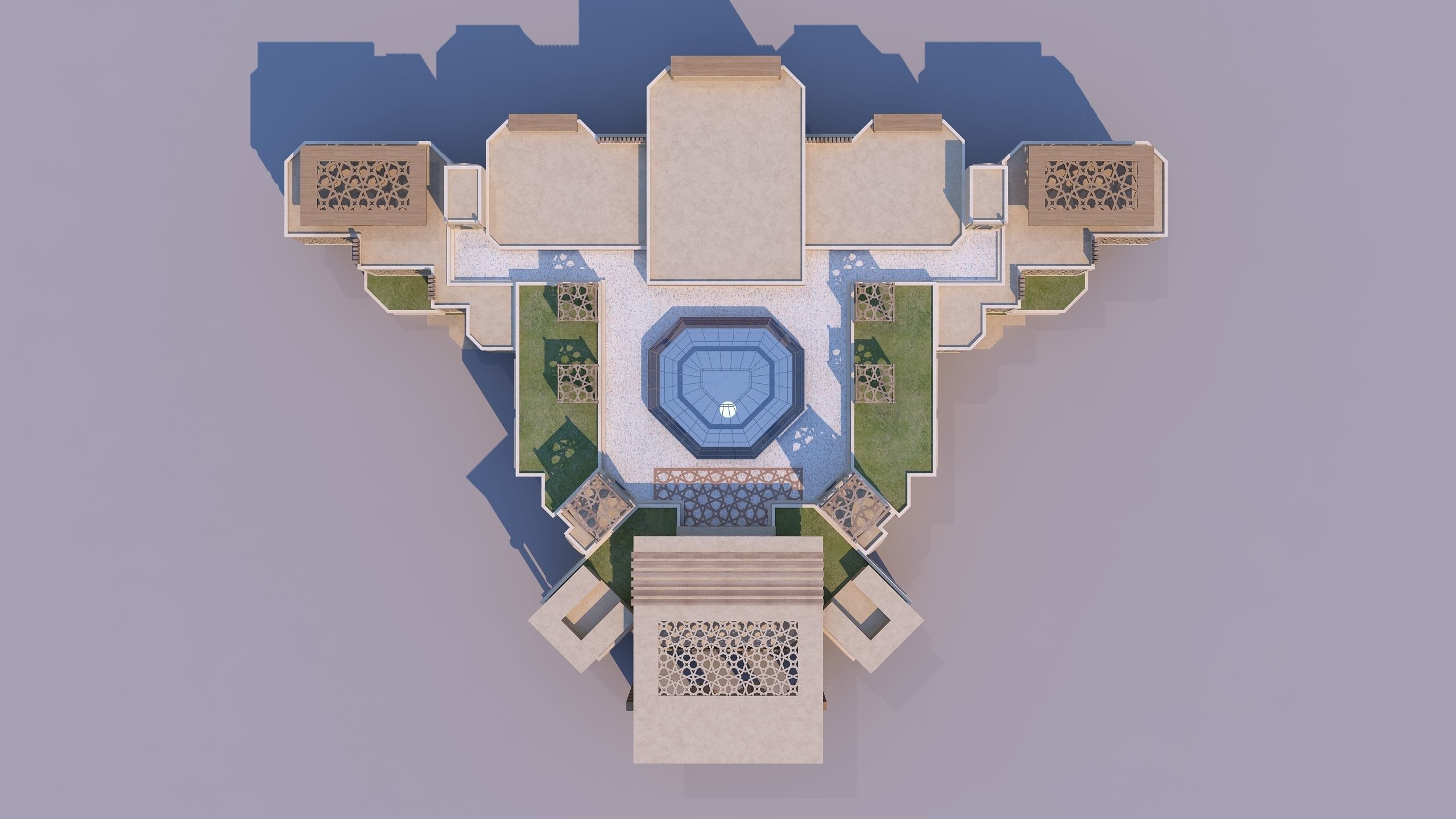 0165 - Islamic Facade Building 3D model_8