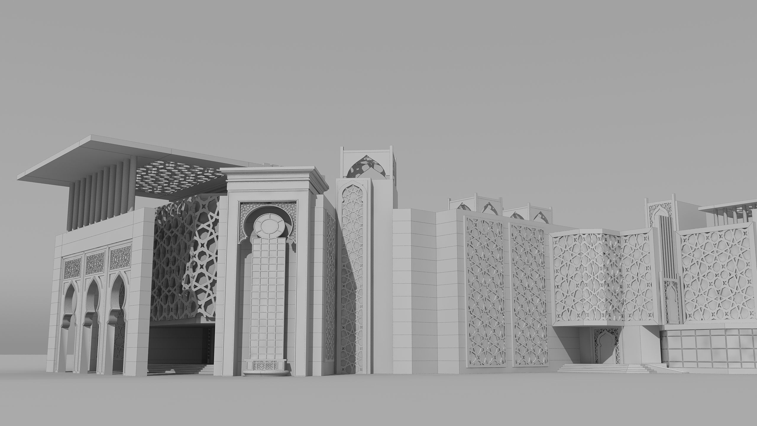 0165 - Islamic Facade Building 3D model_16